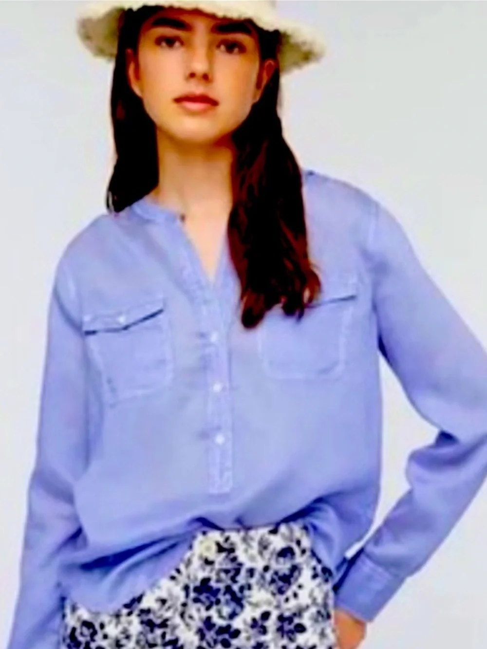 NWT J. Crew Classic Stripe Popover Shirt